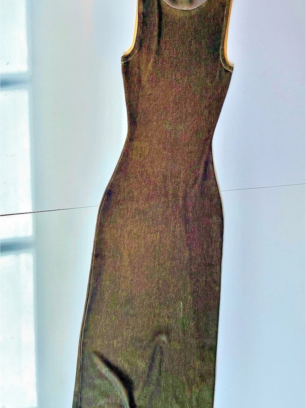 ZARA Ribbed Maxi Dress in Brown Size XS Like New